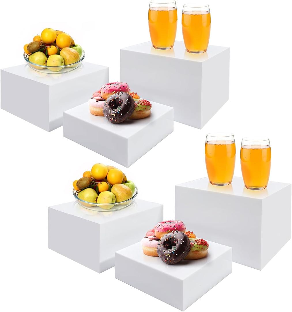 Display Riser, 6-Piece Riser Hollow Bottom, Catering Supplies Buffet Stand, Dessert & Cake Display Stand