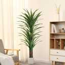 Dracaena Silk Plant Corn Stalk 5ft Tall Faux Plants Indoor Large Fake Plants Potted Yucca Tree Tropical Floor Plants Artificial Silk Palm Trees for Home Office Store Decor Housewarming Gift