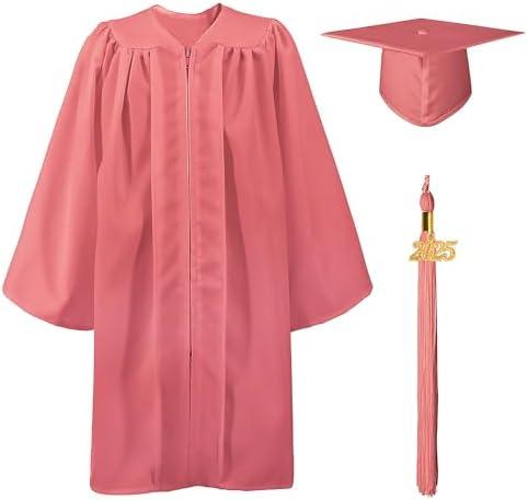 GraduatePro Kindergarten Graduation Cap and Gown Class of 2025 Tassel Set for Preschool Kids Ceremony Party Gift M