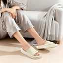 rosyclo Orthopedic Sandals for Women and Men, Arch Support Cloud Recovery Slides Orthotic Pain Relief Pillow Soft Lightweight Cozy Thick Sole Slip On Plantar Fasciitis Slippers (Beige)