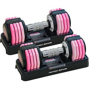 Adjustable Dumbbells Set 12.5LB/22.5LB Pair, 1-Sec Fast Adjustable 5 Weights by Turning Handle, Premium Comfort Non-slip Metal Dumbbells with Tray, Compact Size for Full Body Home Workout