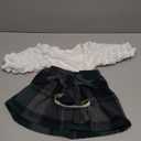 Girls Fall Outfits Bubble Long Sleeve Top Plaid Printed Bow Skirt 2 Piece Set Leisure Wear Winter Clothes Baby Girl Coffee, 0-3 months