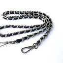 Caviar leather Purse Chain Strap Slim Wide 8mm Length 48.4inch Replacement crossbody chain strap for small handbag