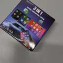 3 in 1 Screen Mirroring Wireless CarPlay Adapte, 2026 Upgraded Wired to Wireless for Apple CarPlay & Android Auto & AirPlay, Mini USB Design Car Play Adapter with Type-C Extension, Plug and Play