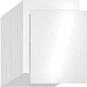 CreGear 100 Sheets White Shimmer Cardstock Printer Paper 8.5 x 11, 78lb/210gsm Glossy Card Stock, Premium Pearl Cardstock, Double Side Pearlescent Paper for DIY Craft, Christmas Card Making,Invitation
