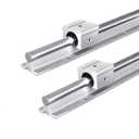 GUWANJI 2PCS Linear Rails SBR12 1200mm Linear Guide Rails with 4PCS SBR12UU Slide Blocks, CNC Rail Kit, Linear Rails and Bearings Kit for Automated Machines and Equipments(SBR12-1200)