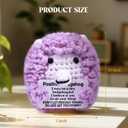 2 x BUNYISCN Funny Positive Crochet Hedgehog Birthday Gifts for Women Men, Emotional Inspirational Crochet Decor Gifts Christmas Stuff Gifts for Her Him Daughter Sister Friend