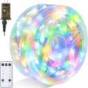 Joiedomi 600 LED Christmas Lights Outdoor,197 FT Multicolor Christmas Tree Lights with 8 Modes Timer, PVC Clear Wire String Lights with Reel for Indoor Outdoor Holiday Xmas Eve Night Decorations