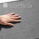 chakme Bath Mat 47x25, Ultra Thin Non Slip, Quick Dry Absorbent, Dark Grey, Large
