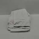 Blackout White Linen Curtains 96 Inches Long Back Tab Heat Reflective Full Light Block Out Curtains 2 Panels for Bedroom Windows Textured Long Draperies With Liner Floor to Ceiling Length 8 Ft