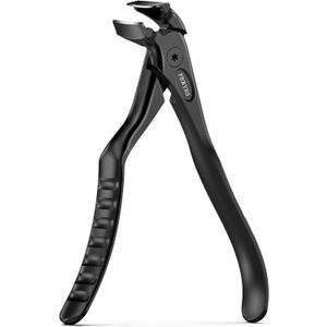 FERYES Ergonomic Non-Slip Long Handle Nail Clippers for Seniors, Unique Angled Head Curve Wide Jaw Opening Toenail Clipper with Catcher for Thick Toenails and Fingernails (Black (Large))