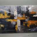 Abstract Black and White Wall Art Decor Gold Artwork for Walls 24" X 48"