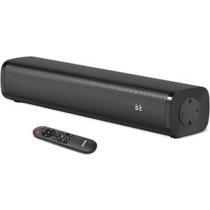 Wohome 2.1 Sound Bars for TV, Built-in Subwoofer, 6 Levels Voice Enhancement, 16 Inches TV Soundbar Speakers with Bluetooth 5.3/Optical/AUX/USB Connection, Wall Mount, 3 EQ Modes, S100 (Black)