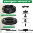 MIXC Drip Irrigation System with 100FT 1/4" Soaker Hose - 80% Water Savings, Weeping Tech for Deeper Root Watering, Garden Kit with 10FT 1/2" Tubing for Raised Beds, Vegetables, Lawn, Greenhouse