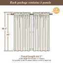 Chyhomenyc Curtains 54 Inch Length for Living Room - Light Filtering Faux Linen Textured Window Curtains, Soft Airy Rod Pocket Window Treatment Drapes for Bedroom, 42Wx54L, 2PCS, Camel