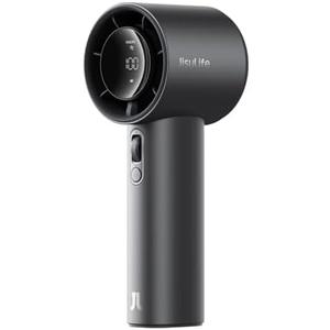 JISULIFE Portable Fan Pro1S 2025, 40Hrs Max Cooling Personal Handheld Fan with LED Display,Metal Shell,9700RPM Powerful,5000mAh battery,Travel Essentials Gifts for Women, Men-Dark Gray