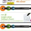 Signo RT1 Retractable Gel Ink Pen, Extra Fine Point 0.5mm, Rubber Grip, Blue Black Ink, 5-Pack, Sticky notes Value Set