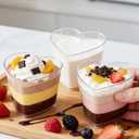 120 Sets Dessert Cups with Lids and Spoons, 5oz 6oz Clear Plastic Parfait Cups for Easter Spring Party Disposable Mini Dessert Containers Serving Fruit Ice Cream and Pudding (360pcs, 3 Style)