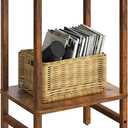 YUFAM Side Table End Table Tall Night Stand 2-Tier for Living Room Bedroom Bathroom Office Furniture Brown