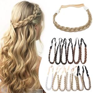 Hairro Braid Headband, Small Size, 3 Strands, Ash Blonde - Synthetic Hairband for Women and Girls, Adds Flair to Basic Hairstyles, Adjustable, Lightweight, Natural Look (Small (Pack of 1))