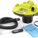 RYOBI ONE+ 18V Cordless 5 Gallon Wet/Dry Vacuum, Tool Only with Hose and Crevice Tool