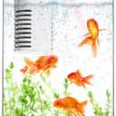 Fish Tank Night Light, 3 Gallon Fish Tank with Filter and Light, Self-Cleaning Desktop Aquarium Starter Kit & LED Lamp, 360 View for Small Fish, Kids Room & Home Decor(7 Color Modes, White)