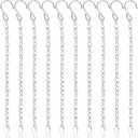 YINGFENG 10 Pack 9.5 Inch Silver Hanging Chains for Hanging Bird Feeders, Bird Houses, Planters, Baskets, Birdbaths, Lanterns, Wind Chimes, Billboards, Signs and Ornaments