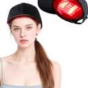 Cordless Red & Blue Light Scalp Care Cap, Wireless Heating Hat with Timer, Rechargeable Battery, Adjustable Fit and Portable Design for Men & Women