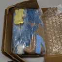 1/2 Birthday Boy Half Birthday Decorations High Chair Banner, 6 Month Girl Tassel Wood Bead Highchair Garland Blue