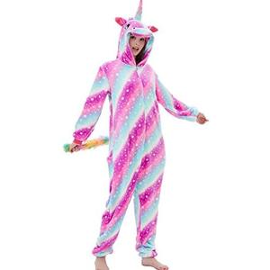 ABENCA Fleece Unicorn Onesie Pajamas for Women Adult Cartoon Animal Christmas Halloween Cosplay Onepiece Costume, M