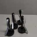 4Pack Food Fan for Table, AA Battery Powered, Portable Fan with Flexible Gooseneck and Soft Blades, Soundless Table Fan for BBQ, Picnic, Party, Patio (Non-rechargeable,Black)