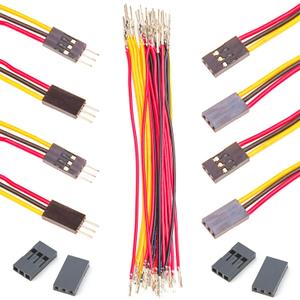 Dupont 2.54mm Wire Male to Female Dupont Connector and 22AWG Pre-Crimped Cable, Single Row 1/2/3/4/5/6/7/8/9/10P JST Connector with Length of 10/30/50/100cm Dupont Wire (5Pcs MF 3P-10CM)