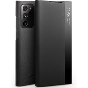 Case for Samsung Galaxy Note 20 Ultra Slim Holder Holster Genuine Leather Sleeve Protection Cover Luxury with Smart View Case for Samsung Galaxy Note 20 Ultra(Black, 6.9 inch)