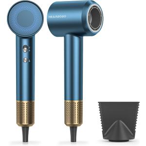 Hair Dryer Blow Dryer, 160000 RPM High-Speed Brushless Motor 500 Millions Negative Ionic Hairdryer for Fast Drying, Low Noise Thermo-Control Hair-Dryer-with-Diffuser for for All Hair Types, Blue