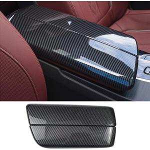 for BMW 5 Series E60 E61 F10 F11 G30 G32 2004-2021 Car Armrest Box Cover Carbon Fiber Color Center Console Box Armrest Panel Protect Trim Covers Auto Accessories (G30 G32 2017-2021)