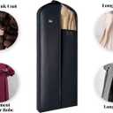 Luxury Storage Garment Bag for Long Coat, Fur, Mink, Gown, Vestment and Choir Robe | 60 Inch + 5 Inch Gusset Cover | Heavy Duty, Hanging, Breathable, Foldable Travel and Wardrobe Clothes Protector
