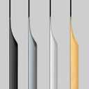 5 Pack Finger Pulls for Cabinets, Streamlined Long Concealed Handle for Home Kitchen Door Drawer Cabinet, Mount Finger Edge Tab Pull Golden Aluminum (Gold, 300mm/11.81" Overall Length)