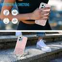 Compatible with Xiaomi Redmi Note 12 4G Case Glitter Clear Green, Phone for Redmi Note 12 4G Case Silicone Transparent Soft TPU Women Girls Shockproof Protective Slim Cover (Pink)