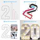 2.3ft 2026 Light Up Numbers New Year Decorations Class of 2026 Graduation Large Sign Big Grad Mosaic Foam Board Giant Jumbo Lighted Marquee Letters 2.3 Feet Tall with Lights High School College Party Prom Decor