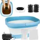 Ionic Foot Bath Detox Machine, Ionic Foot Spa to Remove Toxins with 2 Arrays, 80 Disposable Foot Bath Liners, Detoxification Sea Aalt, Durable Folding Bathtub - Gift for Women & Men