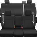 SAPUBK Custom-Fit Full Sets Seat Covers Replace for 2004-2008 F150 XLT Super Cab, Front & Rear Knitted Fabric Composite Soft Foam Lining Airmesh Breathable Seat Cover Cushion (Black)