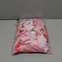 Breling 3 Pcs Valentine's Day Kitchen Curtains Valances and Tiers Set for Window Heart Bow Knots Romantic Decor Short Curtain Set for Bedroom Window Treatment Decor Party Favor Supplies