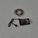 6ft Multicolor LED Strip, Customizable with Remote, 16 Color and 4 Modes, Ideal for Device Backlighting, USB-Powered from Items/Wall Adapter, Peel and Stick Installation