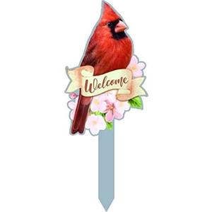 Spoontiques – Yard Signs – Cardinal Garden Sign - Garden Décor - Decorative Sign for Lawn and Yard - Multicolored