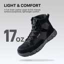 FREE SOLDIER Men's Waterproof Hiking Tactical Work Boots 6 Inches Lightweight Military Breathable Desert Boots(Black US 9W)