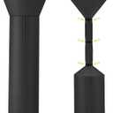 QH.HOME Patio Heater Covers, [2026 Upgraded Tear-Resistant Fabric] Waterproof with Robust Zipper,Dustproof/Wind/Sunlight/Snow-Resistant, (89"H x 33"D x 19"B ,Black)