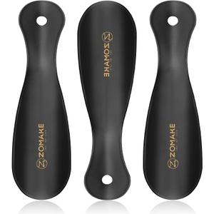 ZOMAKE Metal Shoe Horn,Small Travel Shoehorn for Men Women Kids, Portable Shoe Spoon Helper 7.5''
