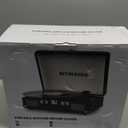 Vinyl Record Player 3-Speed Bluetooth Portable Suitcase Belt-Driven Record Player with 2 Built-in Stereo Speakers Vinyl Vintage Turntable Phonograph Records Player with RCA Line Out, AUX Out (Black)