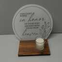 AW BRIDAL Memorial Candle in Loving Memory Wedding Sign Memory Table Sign for Wedding, Sympathy Gifts Memorial Bereavement Condolence Gifts for Loss of Loved One Mother Father Dad (Pattern 4)