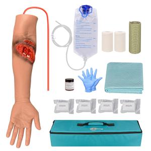 Laceration Wound Simulation Arm Kit Lacerated Arm and Fractured Training Model for First Aid Training and Medical Education